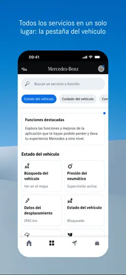 Captura de pantalla de Mercedes-Benz en iPhone 3