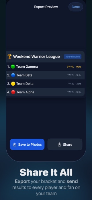 Bracket Maker: Teams & Scores Screenshot 5 of 6
