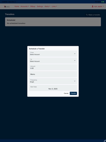 Combined Employees CU Mobile iPad screenshot