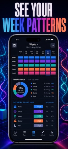 Hour by Hour: Color Planner iPhone screenshot