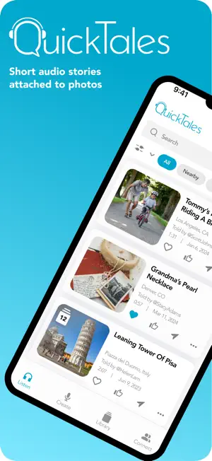 QuickTales: Hear, Tell, Share screenshot 1