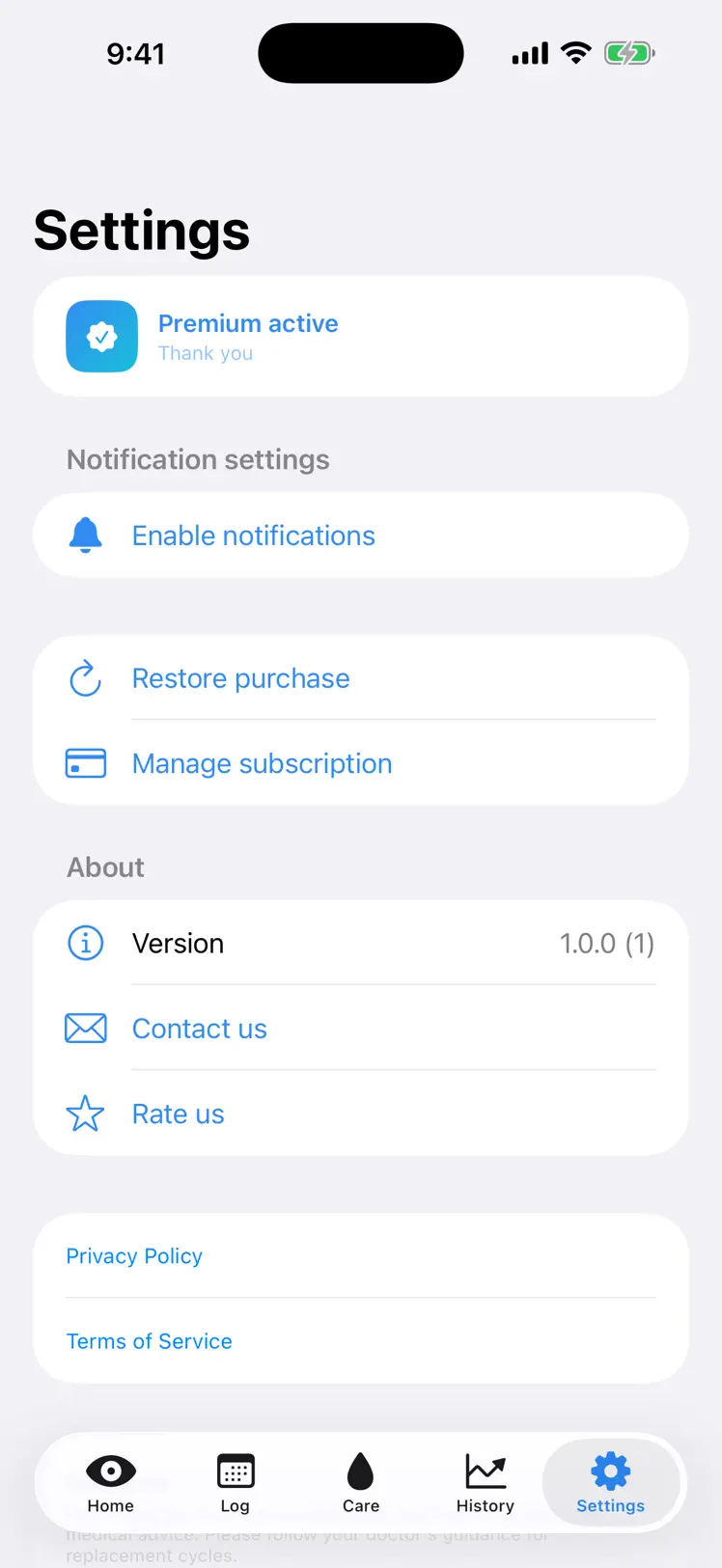 LensCare: Contact Lens Diary screenshot 5