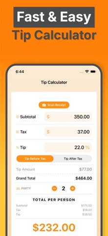 Tip Calculator - Tip Check Screenshot 1 of 8