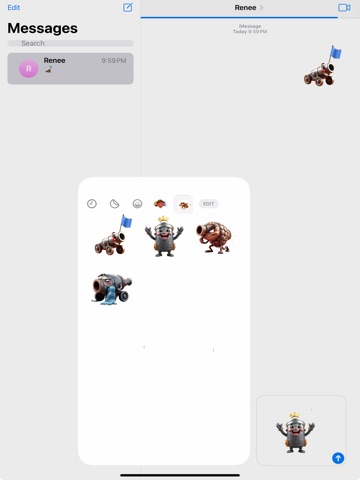 Blasting Cannon Stickers iPad screenshot
