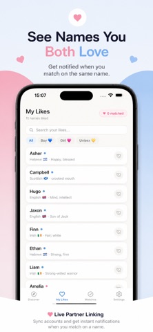 Namely: Baby Name Matcher iPhone screenshot