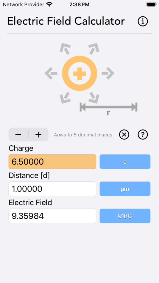 #5. Electric Field Calculator (iOS) Podle: Nitrio