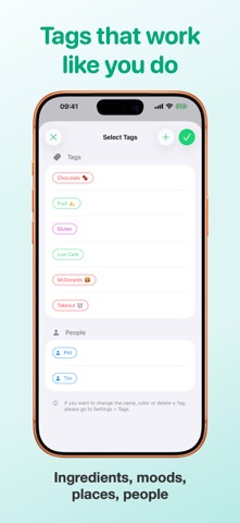 Moderation Mindful Food Diary iPhone screenshot