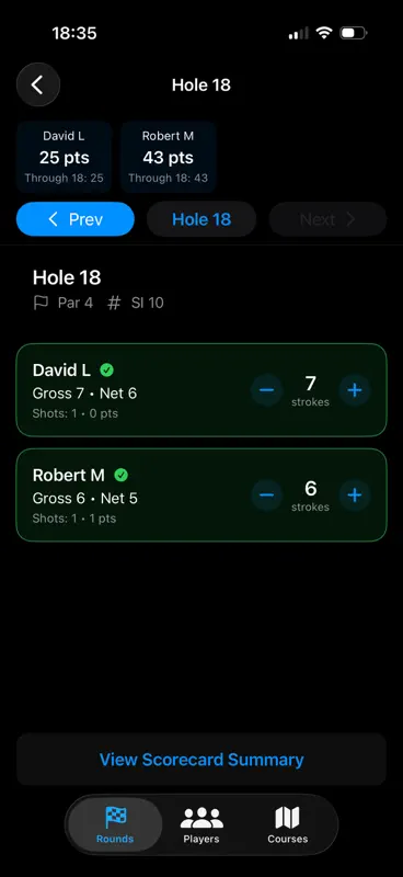 PalGolf-Score With Friends screenshot 2 of 3