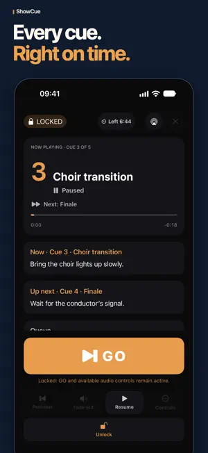 ShowCue: Cue & Backing Player screenshot 1