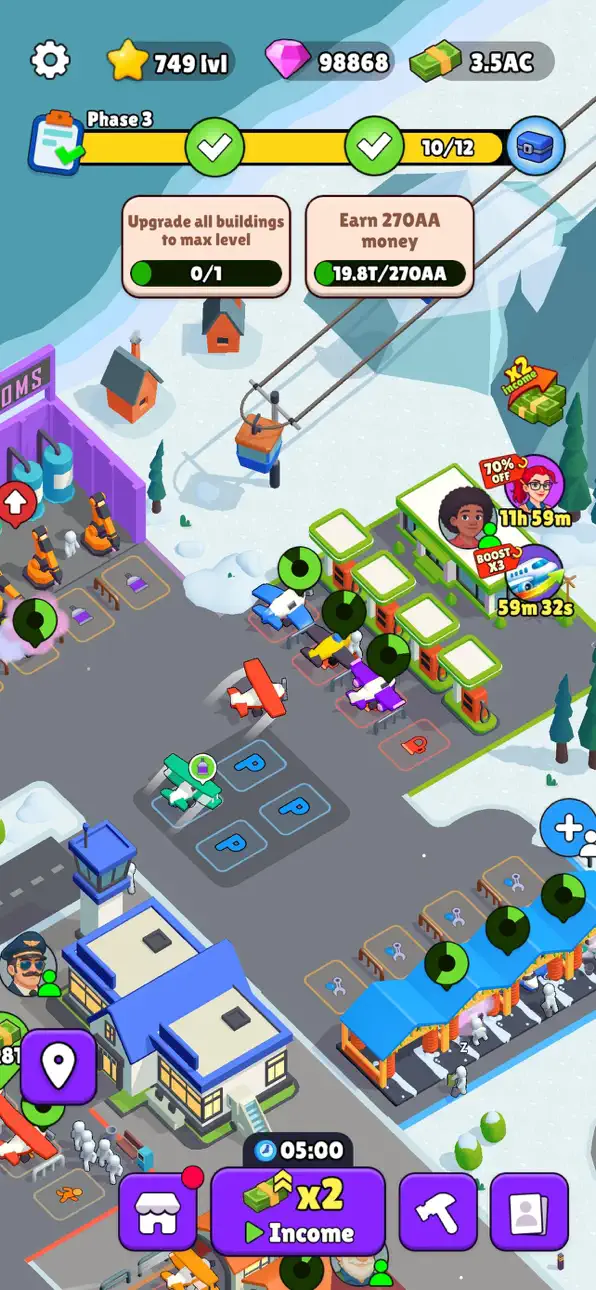 Airport Empire 2026 iOS Mod IPA screenshot 3 - iOS game interface