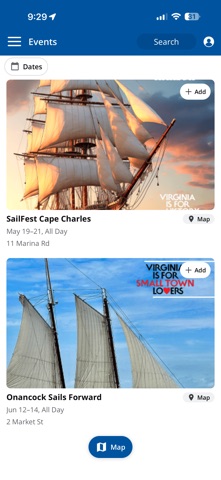 Visit Eastern Shore, VA iPhone screenshot