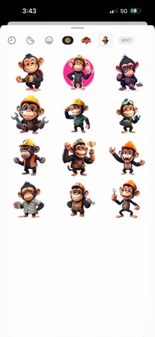 Engineer Chimpanzee Stickers screenshot