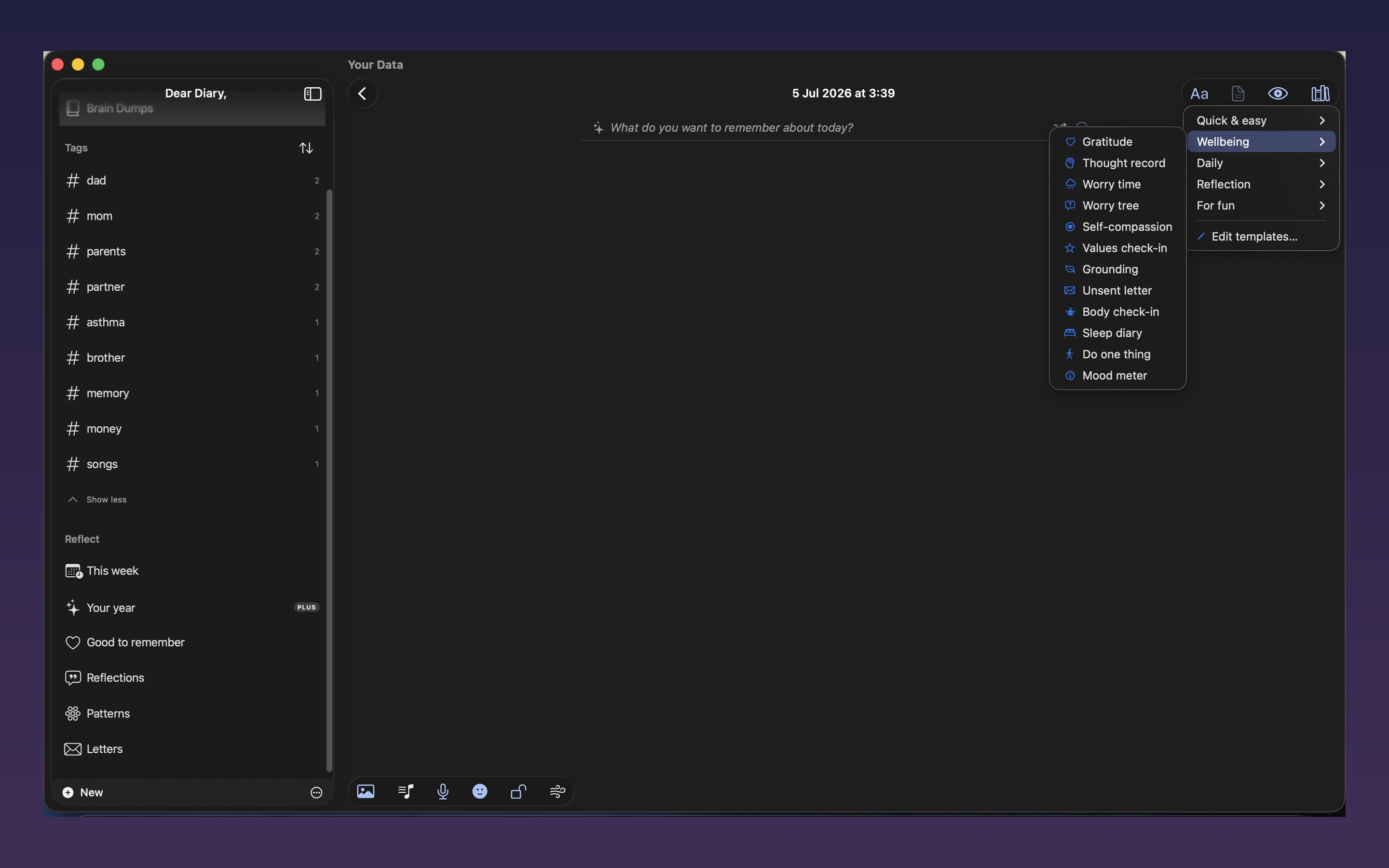 Dear Diary, — Journal screenshot 17