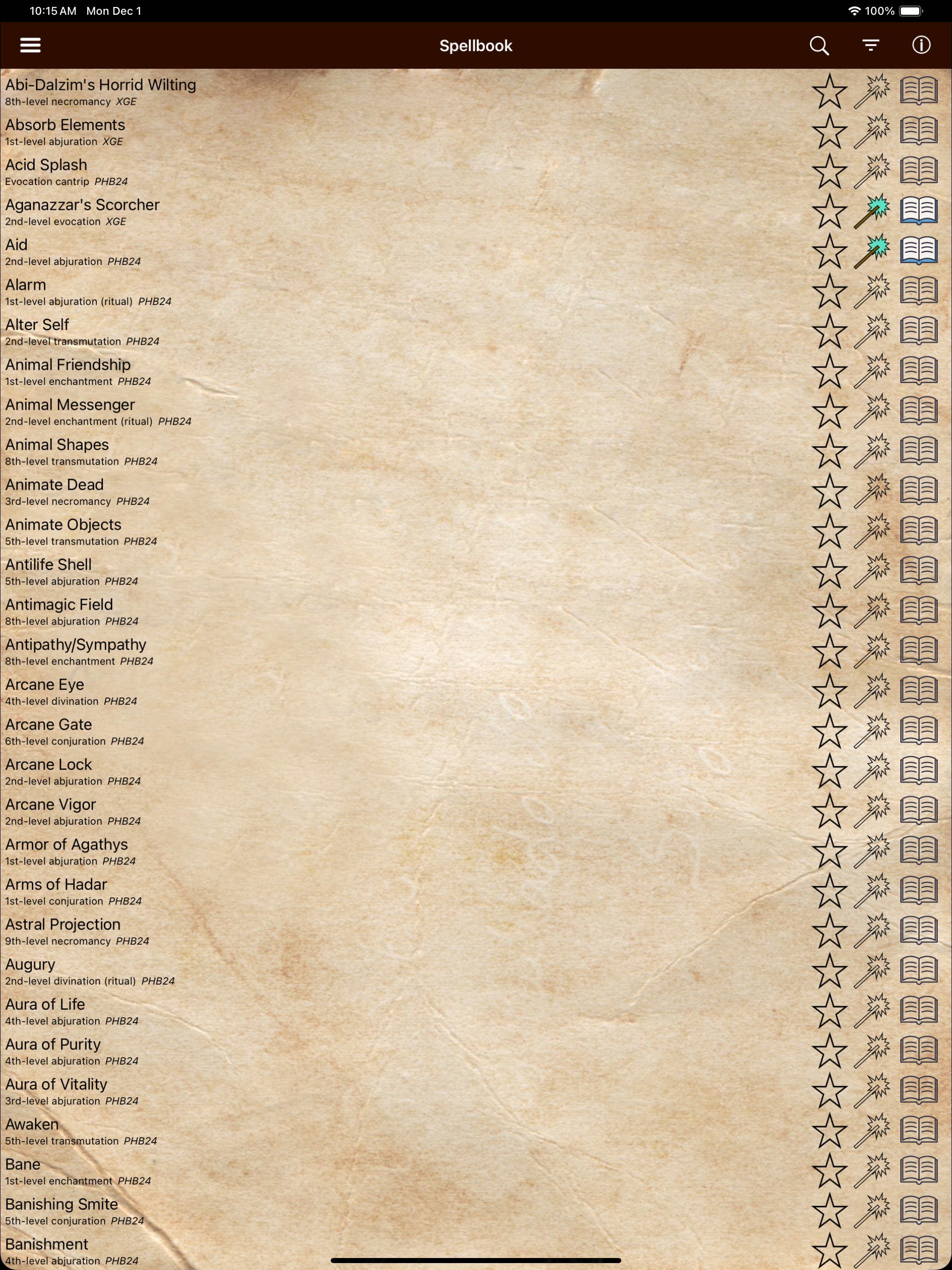 D&D Spellbook 5e