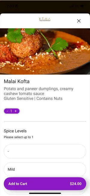 KAMA Modern Indian Restaurant screenshot 3