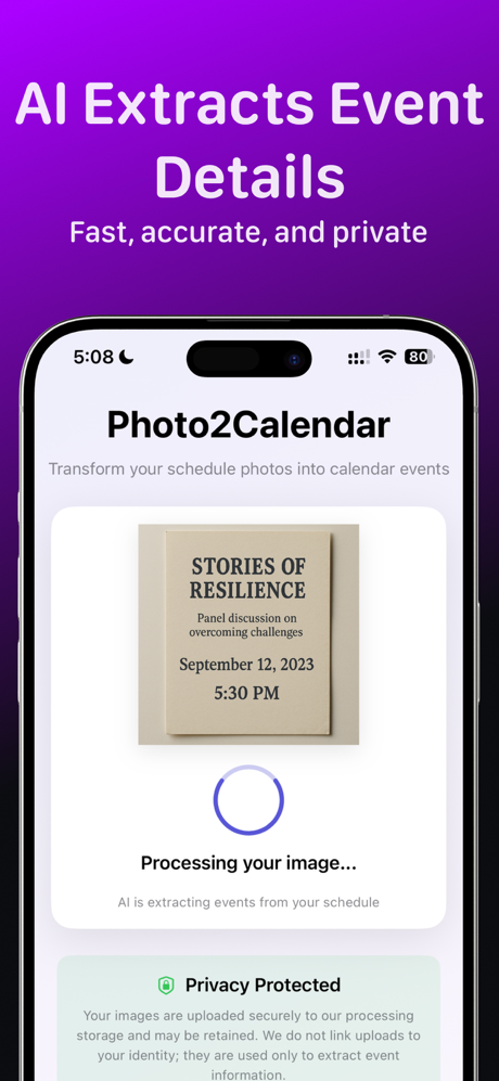 Photo2Calendar: Smart Events screenshot 3