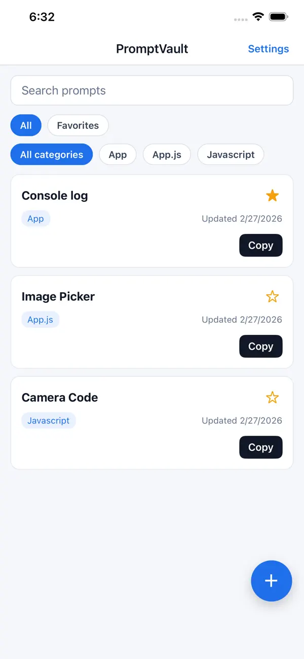 #1. PromptVault Studio (iOS) Ved: John Dykheng