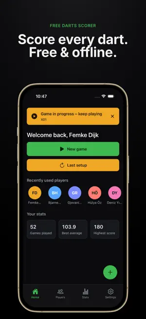 Oche: Darts Scorer & Stats screenshot 1