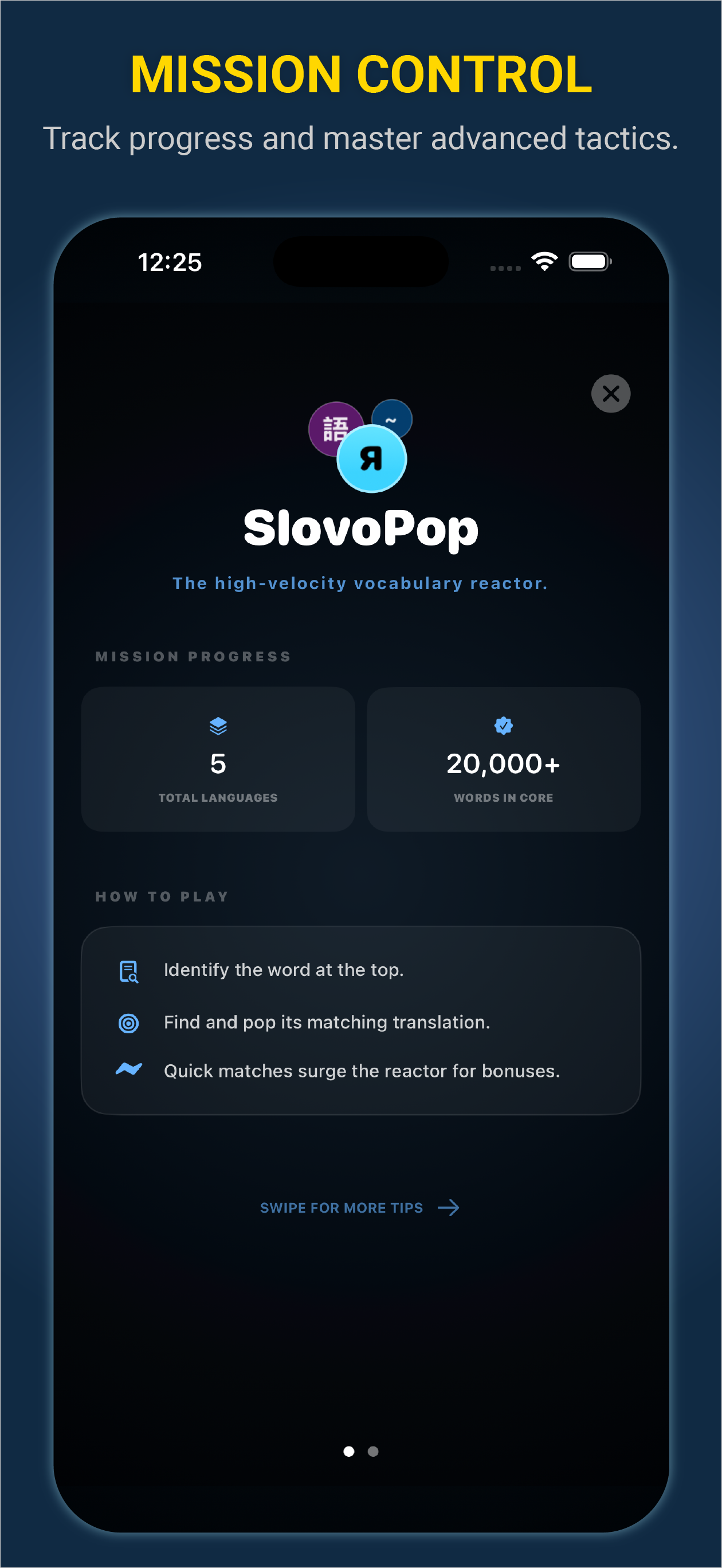 SlovoPop: Language Arcade Game