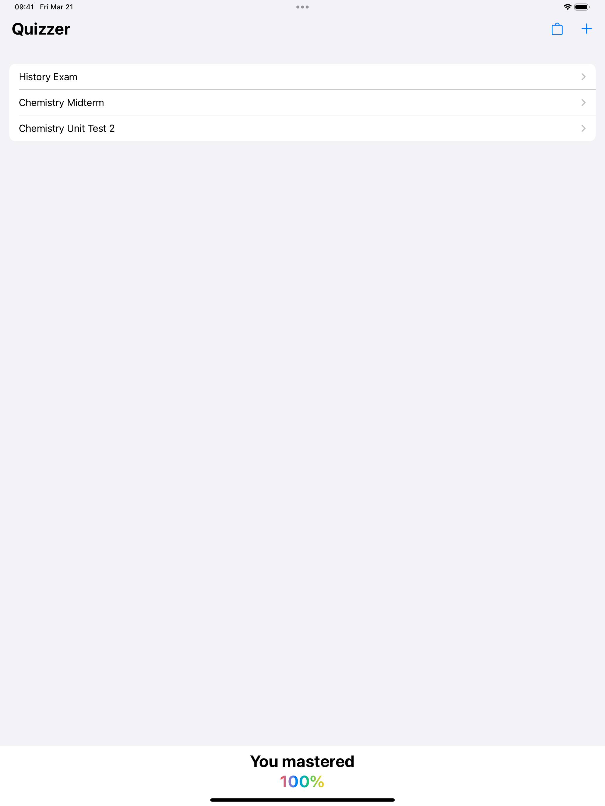 Quizzer: Multiple Choice