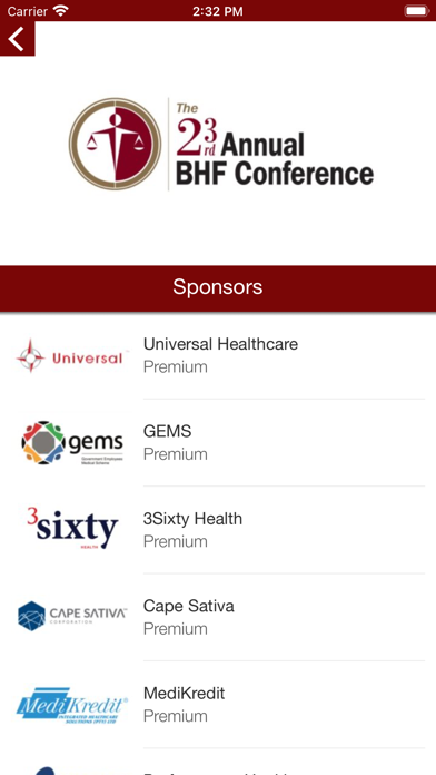 23rd Annual BHF Conference Screenshot