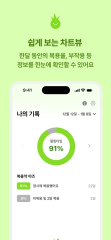 필링 - 피임약 복용 알림, 기록, 위젯 screenshot