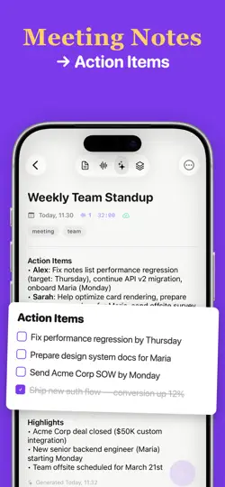 Скриншот Whynote Транскрибация, Заметки на iPhone 2