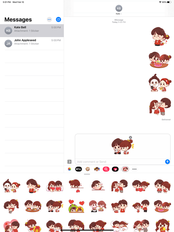 Screenshot #6 pour Dear Sweet Couple Stickers
