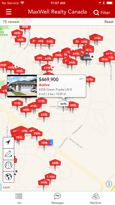 MaxWell Realty Home Search screenshot