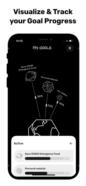 Goal Tracker: GoalRocket screenshot 1
