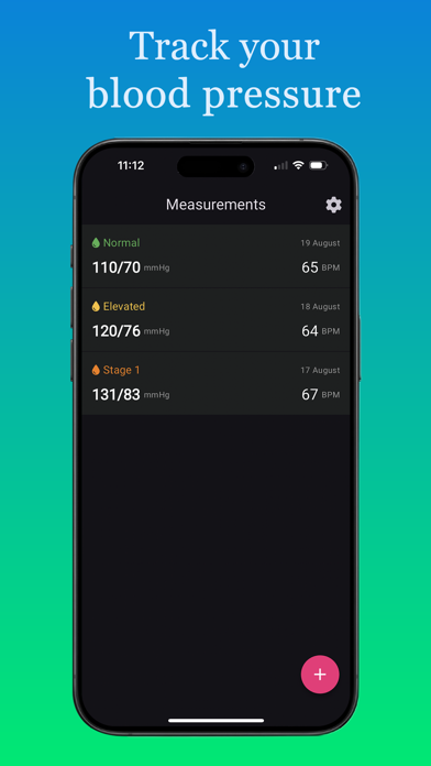Easy Blood Pressure Tracker Screenshot