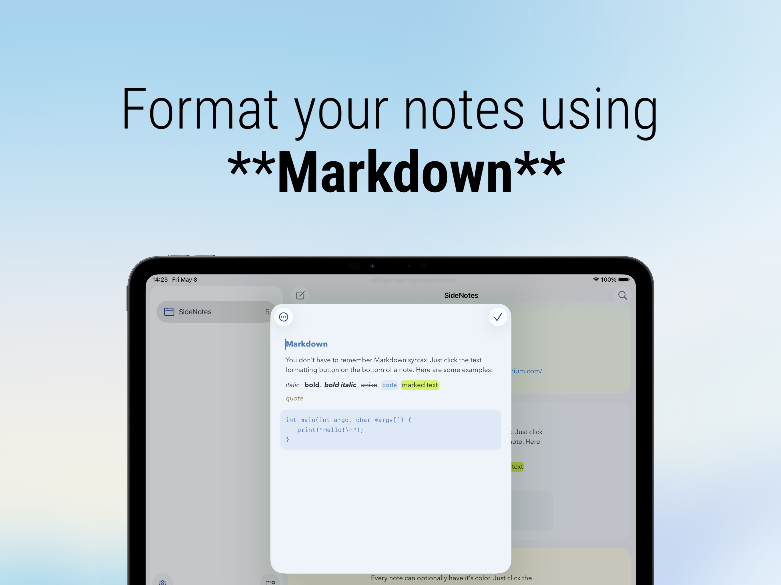 SideNotes Mobile
