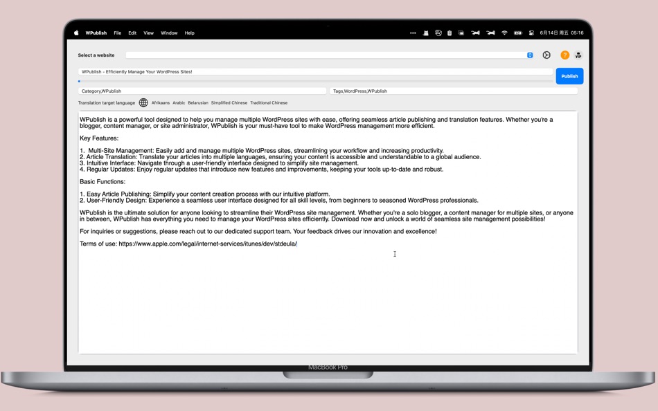 #1. WPublish (macOS) Podle: 辉章 何