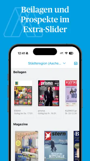 Screenshot von Aachener Zeitung E-Paper auf dem iPhone 9
