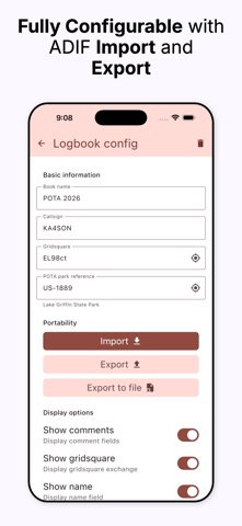 Ham Logger: Ham Radio Logbook iPhone screenshot