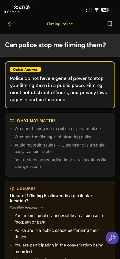 Know Your Rights QLD screenshot 4