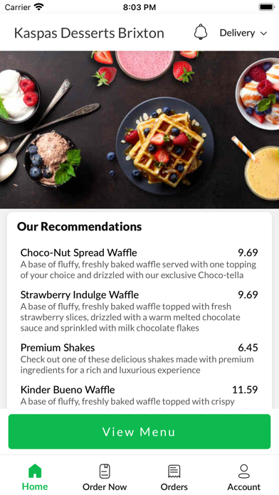 Kaspas Desserts Brixton Screenshot