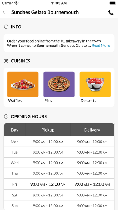 Sundaes Gelato Bournemouth Screenshot