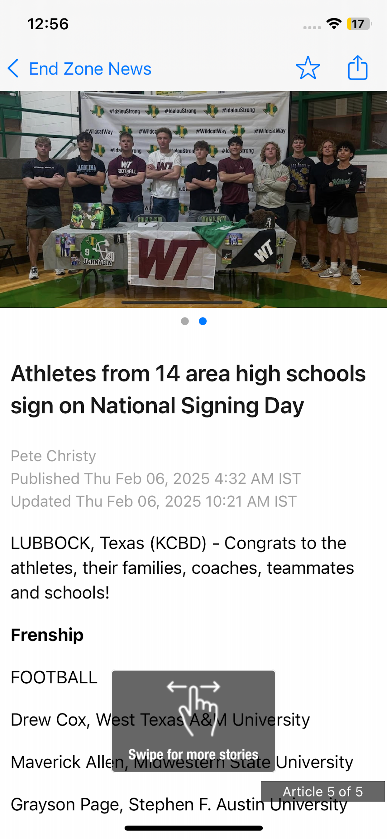 KCBD End Zone screenshot 2