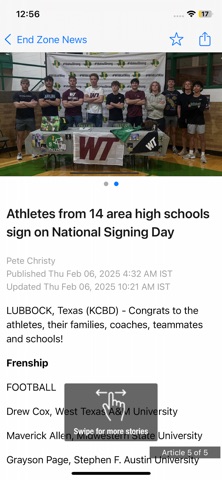 KCBD End Zone iPhone screenshot