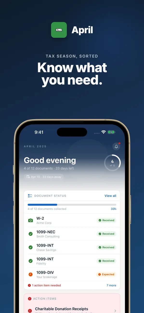 Screenshot #1 pour Organiseur Fiscal - April