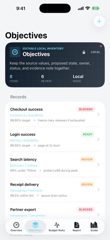 Reliquorum: SLO Planner screenshot
