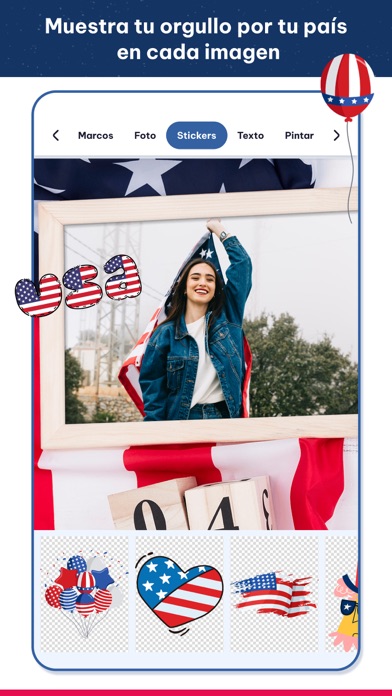 USA photo frames; 4th July day Screenshot