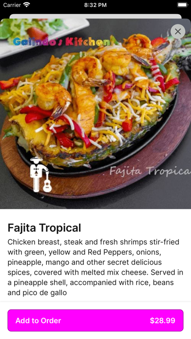 Galindos Kitchen iPhone screenshot 4 - Food & Drink app
