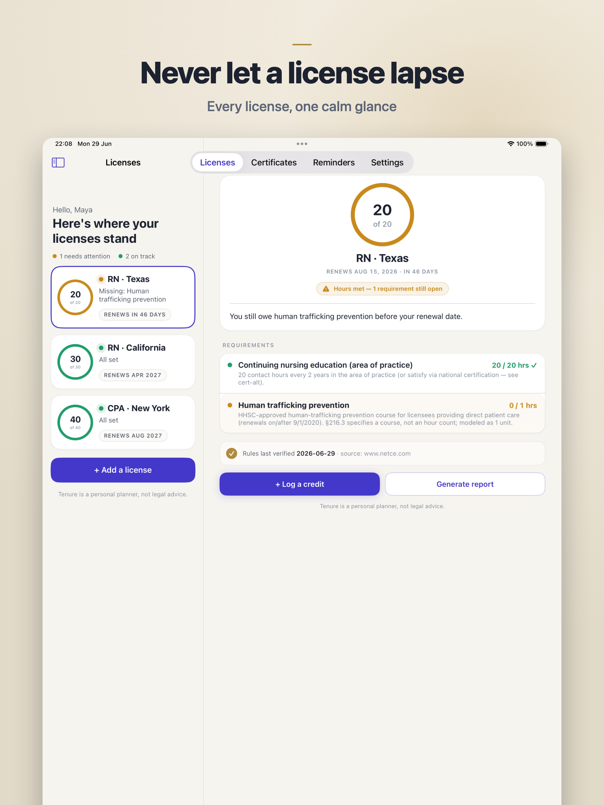 Tenure: License Tracker screenshot 7