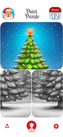 Christmas Paint Puzzle iPhone screenshot