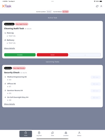 xTask - Task Management System iPad screenshot