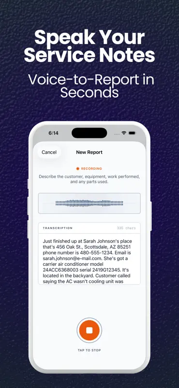ServiceScribe: HVAC Reports screenshot 1 of 5