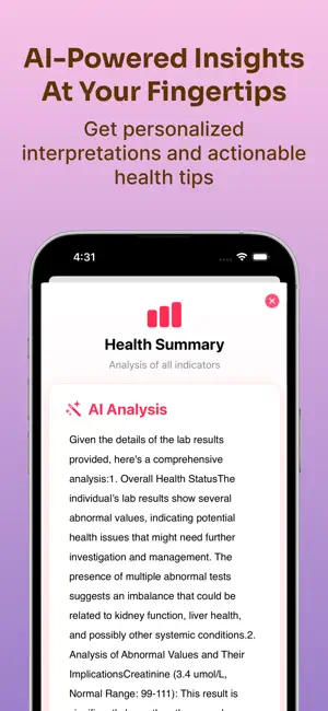 AI Lab Results Analyzer screenshot 4