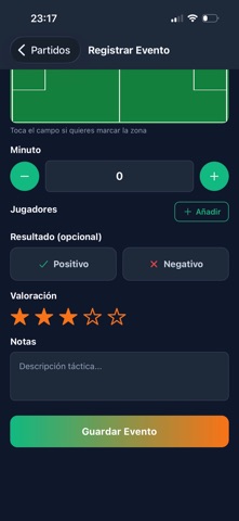 ScoutTactico Captura de pantalla de la aplicación